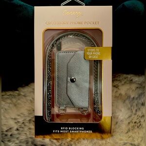 Casery Crossbody Phone Pocket- Silver. Never opened!
